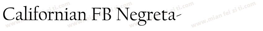 Californian FB Negreta字体转换